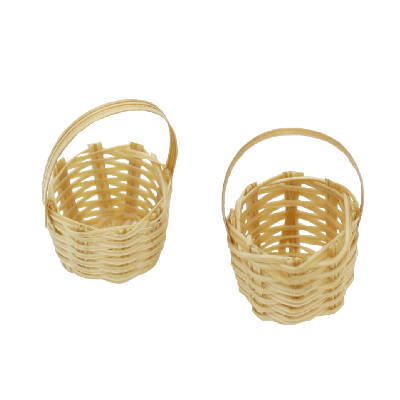 ミニチュアパーツ 持ち手つきカゴ2個セット[B(H-01)][m-s]【ネコポス配送対応】【C】