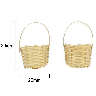 ミニチュアパーツ 持ち手つきカゴ2個セット[B(H-01)][m-s]【ネコポス配送対応】【C】