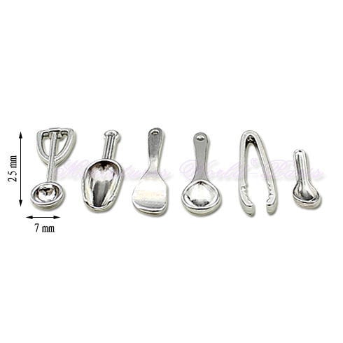 ミニチュア雑貨 トング入り キッチンツール６点セット [MWDM126][m-s]【ネコポス配送対応】