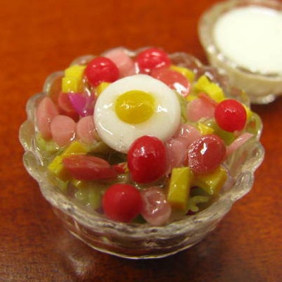 ミニチュアフード 目玉焼きのせサラダ フレンチドレッシング添え [SMFSL13] [m-s]【ネコポス配送対応】