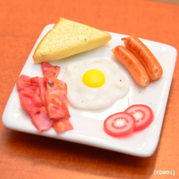 ミニチュアフード ブレックファースト(朝食シリーズ) [FDB01] 品番：27889 [m-s][imp]【ネコポス配送対応】