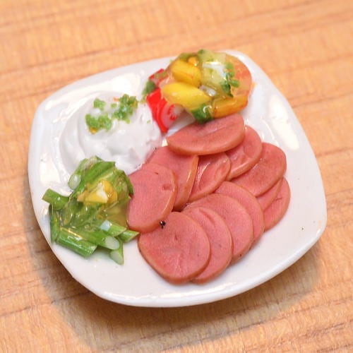 ミニチュアフード 肉料理シリーズ(H) [FN8] 品番：28557 [m-s][imp](1/12スケール)【ネコポス配送対応】