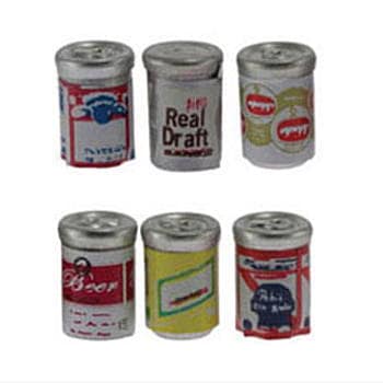 ミニチュアフード ビール缶 6本セット [IM65356] [m-s][imp]【ネコポス配送対応】