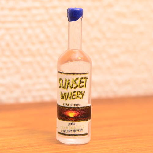 ミニチュア雑貨 白ワイン ボトル (お酒シリーズ) [FR40881][m-s][imp]【ネコポス配送対応】