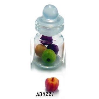 ミニチュアフード 小瓶入りフルーツ リンゴ[AD0221][m-s]【ネコポス配送対応】