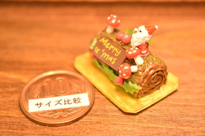 ミニチュアフード クリスマスケーキ ブッシュドノエル [YLC01] 品番