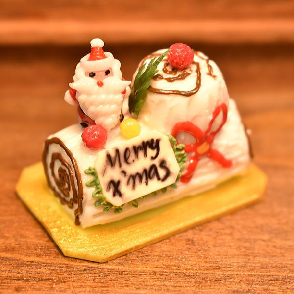 ミニチュアフード クリスマスケーキ ブッシュドノエル [YLC08] 品番：27852 [m-s][imp]【ネコポス配送対応】【C】