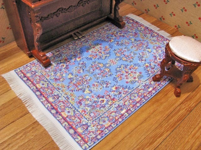 ミニチュア家具 ミニチュアラグ 100×150  ブルーパープル [KPSR05][m-s]【ネコポス配送対応】