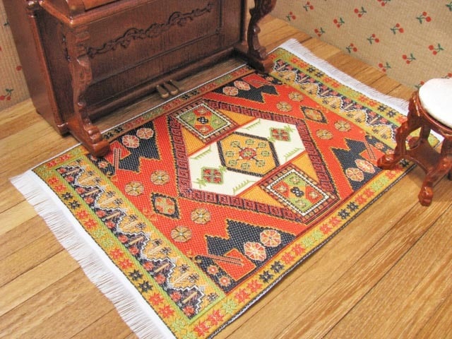 ミニチュア家具 ミニチュアラグ 100×150  アンデス風 [KPSR15][m-s]【ネコポス配送対応】