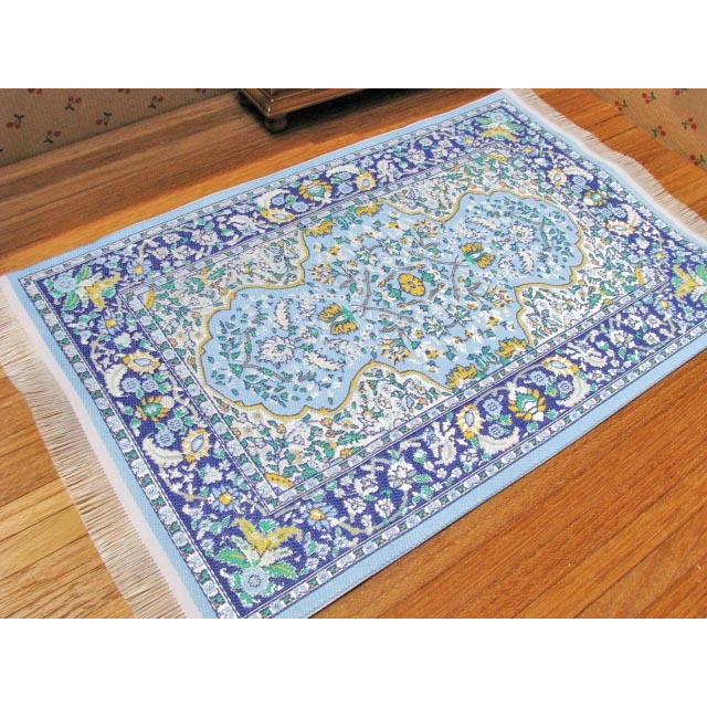 ミニチュア家具 ミニチュアカーペット 150×250 さわやかブルー [KPM01] [m-s]【ネコポス配送対応】