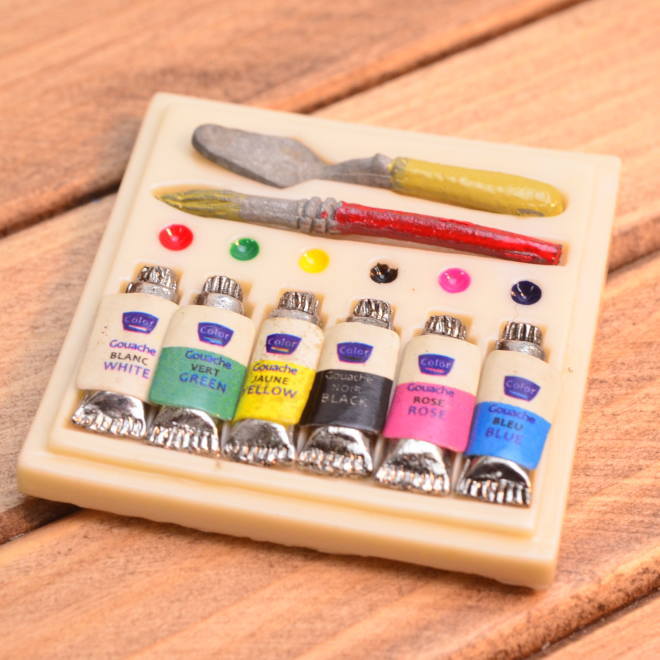 ミニチュア雑貨 絵具ボックス [BM55] [imp][m-s]【ネコポス配送対応】