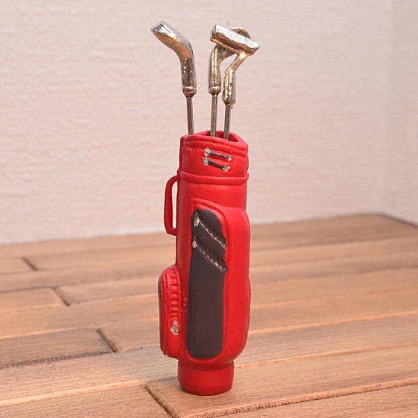 ミニチュア雑貨 ゴルフバッグ(赤) [BM36R] [m-s][imp] 【ネコポス配送対応】【C】