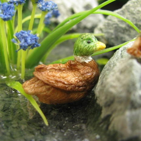 ミニチュア雑貨 ドールハウスの住人25 グリーンダック [SMFGRD1-G][m-s]【ネコポス配送対応】