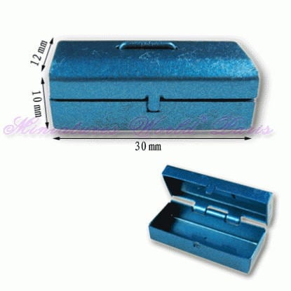 ミニチュア雑貨 ブルーメタルのツールボックス [MWJM19][m-s][imp]【ネコポス配送対応】