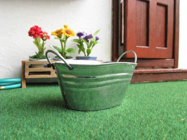 ミニチュア雑貨 ブリキのたらい[MWJ6][m-s]【 ネコポス不可 】