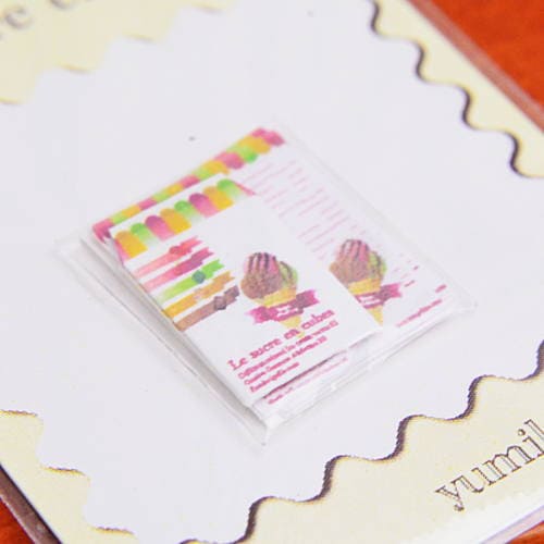 ミニチュア雑貨 レターセット(アイス) 作家：糟谷由美子さん [品番：26424][m-s]【ネコポス配送対応】