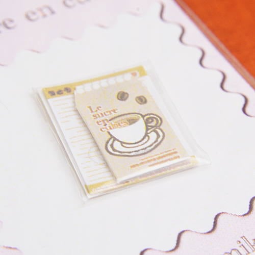 ミニチュア雑貨 レターセット(コーヒー) 作家：糟谷由美子さん [品番：26425][m-s]【ネコポス配送対応】