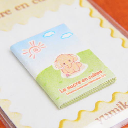 ミニチュア雑貨 ノート(ゾウさん) 作家：糟谷由美子さん [品番：26428][m-s]【ネコポス配送対応】