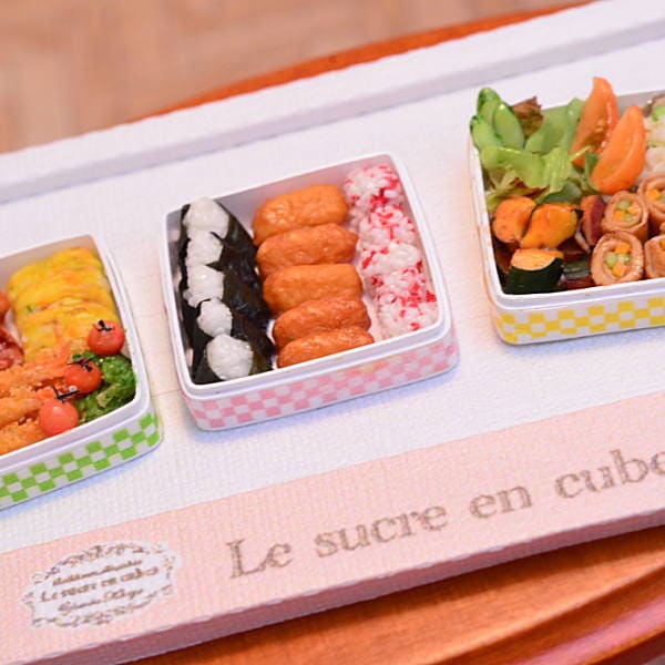 【送料無料】ミニチュアフード 行楽弁当 作家：糟谷由美子さん [品番：26988][m-s]【 ネコポス不可 】