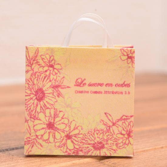 ミニチュア雑貨 手提げ袋(C) 作家：糟谷由美子さん [品番：28375] [m-s]【ネコポス配送対応】