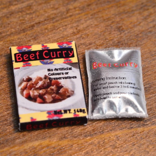 ミニチュアフード ビーフカレー 作家：ミニチュア工房 利佳 さん [品番：28703] [m-s] 【ネコポス配送対応】