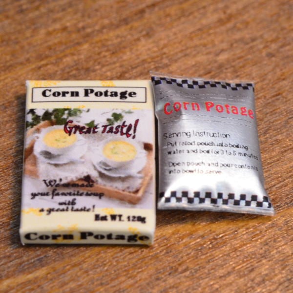 ミニチュアフード コーンポタージュ 作家：ミニチュア工房 利佳 さん [品番：28705] [m-s] 【ネコポス配送対応】