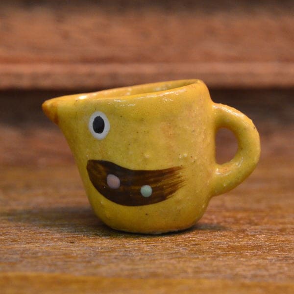 ミニチュア雑貨 鳥のソース入れ 陶器製 作家：槙桂子 さん [品番：28742] [m-s] 【ネコポス配送対応】