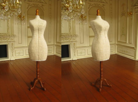 トルソー レディース ドレスフォーム用 ミディアムサイズ 磁石ショルダー レディアンのお気に入り】 ミニチュア雑貨 本格布張トルソー 嫁ぐ日の