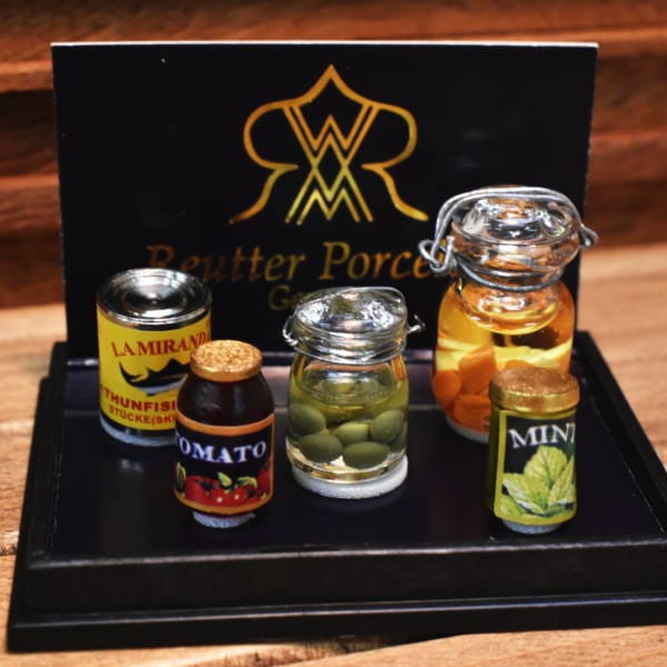 【Reutter】ロイターポーセリン ミニチュアフード 保存食セット [RP1417-5] [m-s]【 ネコポス不可 】【C】