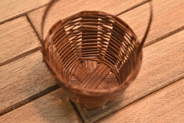 【廃番】ミニチュア雑貨 編みかご バスケット [SM-WCK04] [m-s]【 ネコポス不可 】【C】