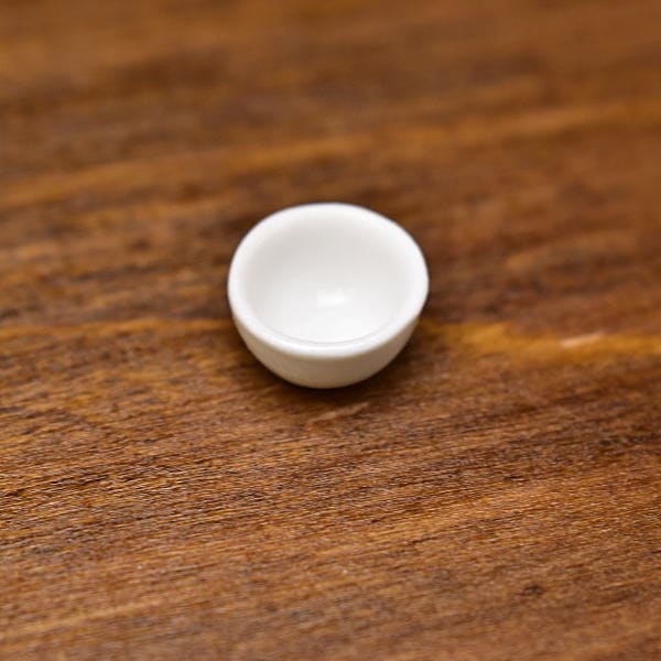 ミニチュア雑貨 陶器 Sサイズ [SPLP22] (セラミックボウル/カラー：ホワイト) 1/12スケール [m-s][imp]【ネコポス配送対応】【C】