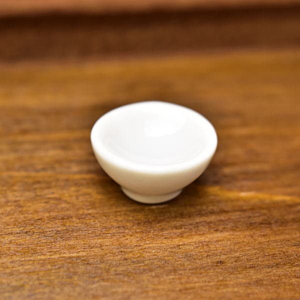 ミニチュア雑貨 陶器 Sサイズ [SPLP31] (セラミックボウル/カラー：ホワイト) 1/12スケール [m-s][imp]【ネコポス配送対応】【C】