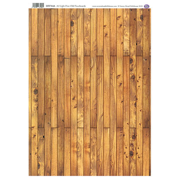 ミニチュア雑貨 【英国製】 A3フローリングシート ライトパイン [SADIY764A] [m-s]【 ネコポス不可 】