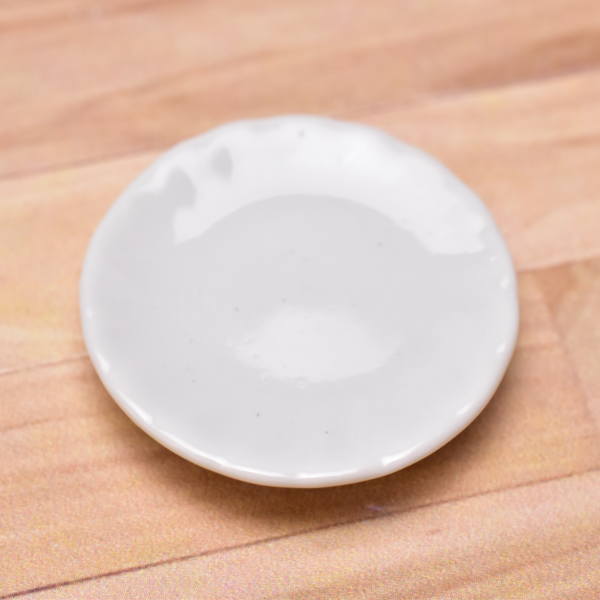 ミニチュアパーツ 陶器 Mサイズ [MPLP8] (セラミックプレート/カラー：ホワイト) [m-s][imp] 【ネコポス配送対応】【C】