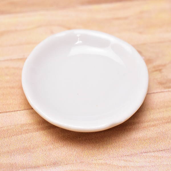 ミニチュアパーツ 陶器 Mサイズ [MPLP21] (セラミックプレート/カラー：ホワイト) [m-s][imp] 【ネコポス配送対応】【C】