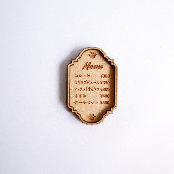 猫のミニチュア メニュー 1/12スケール ドールハウス [m-s]【ネコポス配送対応】【C】