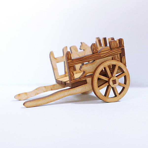 猫のミニチュア 動く荷車(にゃぐるま) 1/12スケール ドールハウス [m-s]【 ネコポス不可 】【C】