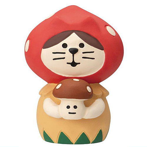 【ねこずきん きのこ 赤(ZCB-35321)】 DECOLE concombre デコレ コンコンブル きのこの森(2023)【 ネコポス不可 】【C】
