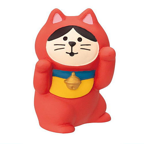 【踊る招き猫 左手上げ 赤・福招き (ZCB-35257)】DECOLE concombre デコレ コンコンブル 福寄せカーニバル【 ネコポス不可 】【C】