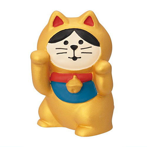 【踊る招き猫 右手上げ 金・金運招き (ZCB-35259)】DECOLE concombre デコレ コンコンブル 福寄せカーニバル【 ネコポス不可 】【C】