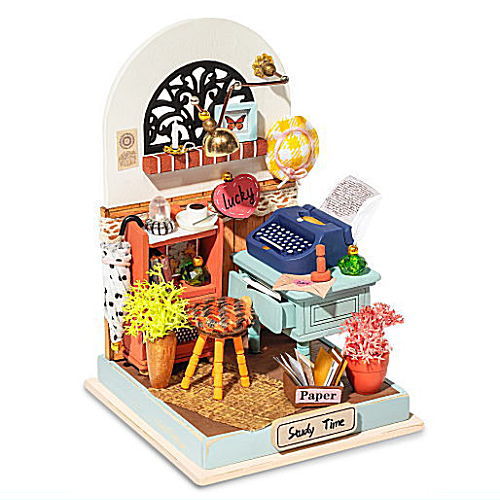 【終売】ROBOTIME Rolife ミニチュアドールハウスキット ミニサイズ 【DS017：ミニ書斎】[m-s]【 ネコポス不可 】