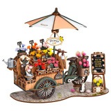 ROBOTIME Rolife 立体パズル ミニチュアキット 【TGS03：BLOSSOM CART】 ※組立説明書(日本語版) [m-s]【 ネコポス不可 】