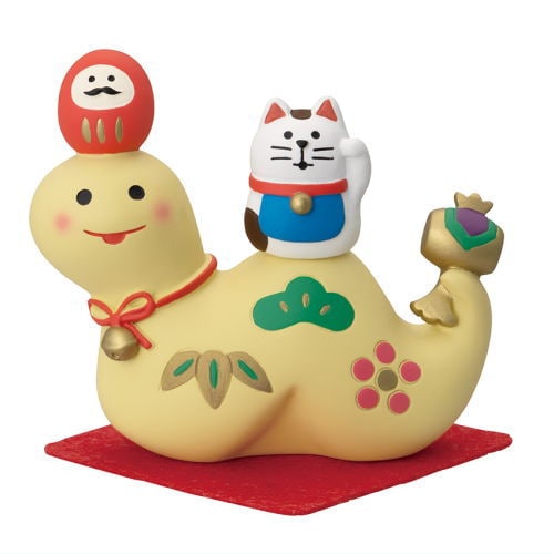 【万福乗せへび(ZSG-47204G)】 DECOLE concombre デコレ コンコンブル 福蛇【 ネコポス不可 】【C】