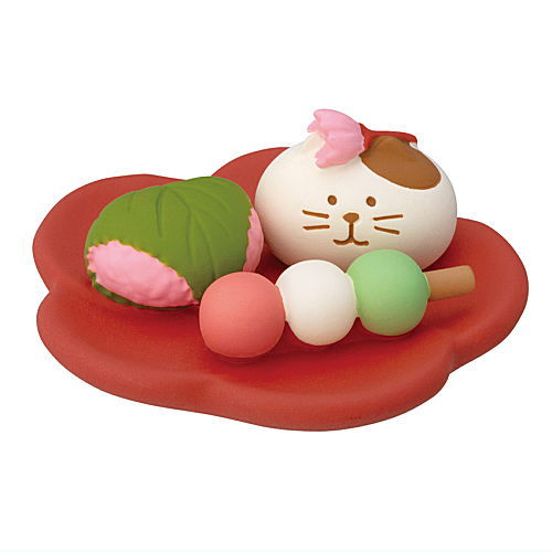 【にゃんこ和菓子盆 (ZSA-16557R)】 DECOLE concombre デコレ コンコンブル ひなまつり2026【ネコポス配送対応】【C】