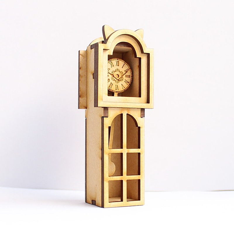 猫のミニチュア 振り子時計 1/12スケール 完成品 ドールハウス [m-s