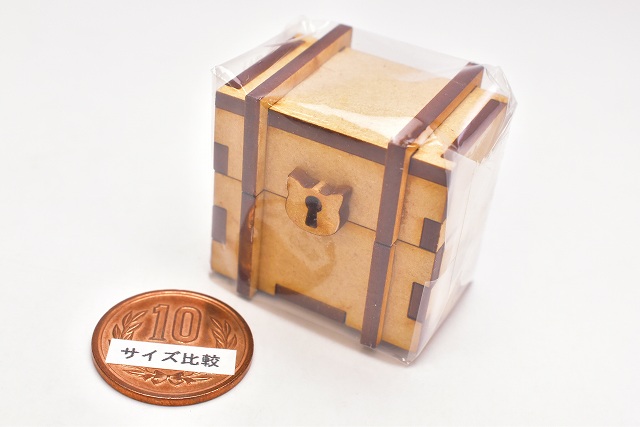 猫のミニチュア 宝箱 1/12スケール 完成品 ドールハウス [m-s