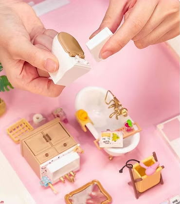 ROBOTIME ROLIFE DIY ミニチュアハウス スーパークリエイターシリーズ 【DW014B：バスルーム】※組立説明書(日本語版) [m-s]【 ネコポス不可 】