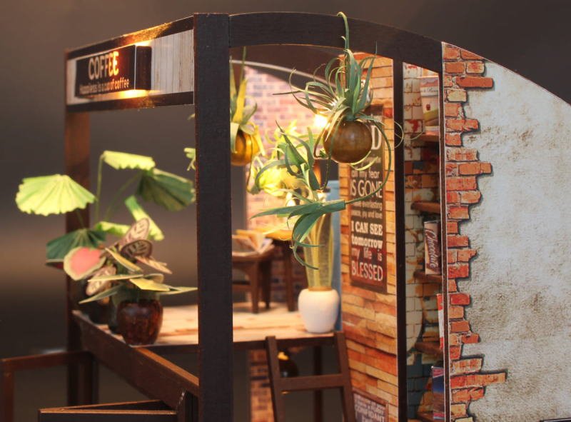 ミニチュアキット コーヒーハウス [M027Z] ドールハウス 組み立てDIY