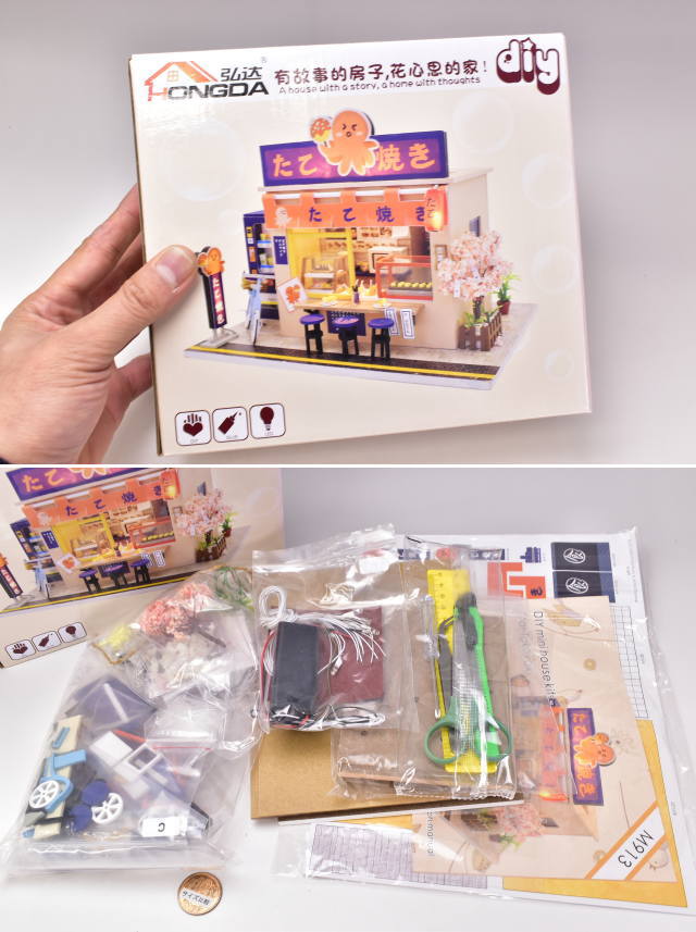 ミニチュアキット たこ焼きスター [M913Z] ドールハウス 組み立てDIY