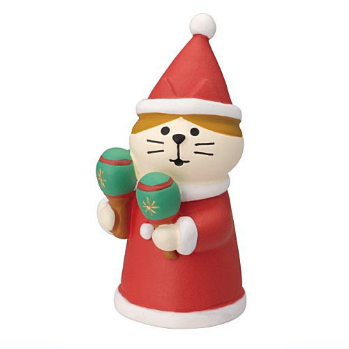 サンタにゃんこ マラカス(ZXS-35003X)】 DECOLE concombre
